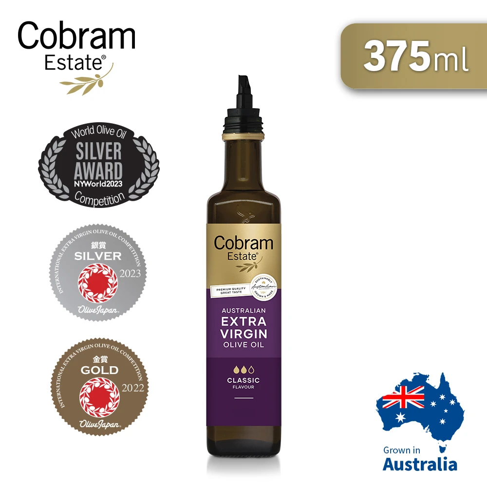 【澳洲Cobram Estate】特級初榨橄欖油-經典風味Classic 375ml(頂級冷壓初榨橄欖油)
