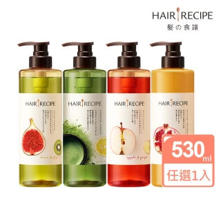 【Hair Recipe】營養洗髮露/洗髮精/滋養護髮精華素530ml 日本髮的料理(蘋果生薑/奇異果清爽/蜂蜜保濕 任選)