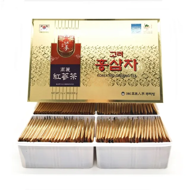 【韓國高麗】養生紅蔘茶包100包x1盒(原裝進口/送禮)