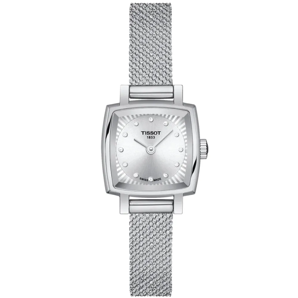 【TISSOT 天梭 官方授權】LOVELY SQUARE 小公主米蘭帶系列銀色(T0581091103600)