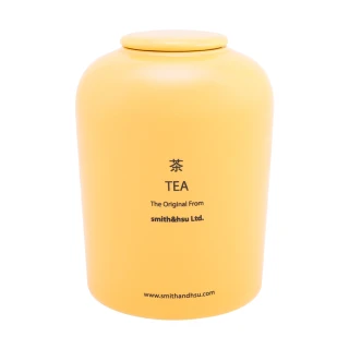 鮮彩陶瓷茶罐(金黃色)