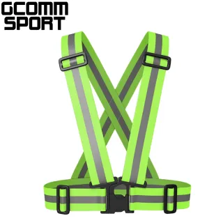 【GCOMM SPORT】多用途運動高反光安全背心 反光綠(反光安全背心)