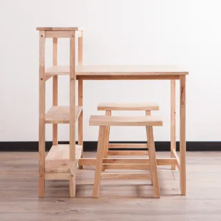 【生活工場】自然簡約生活餐桌層架椅凳組