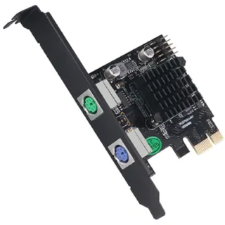 【伽利略】PCI-E to PS/2+USB2.0 前置9pin 轉接卡(PEISLR4)