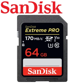 64GB 170MB/s Extreme PRO SDXC SD UHS-I V30 U3 記憶卡(平輸)