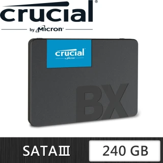 【Crucial 美光】BX500_240G SATA TLC 2.5吋固態硬碟(讀：540M/寫：500M)