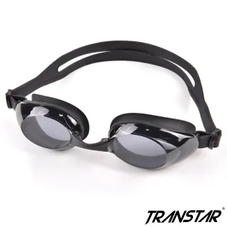 【TRANSTAR 全適達】度數泳鏡 抗UV塑鋼鏡片-防霧純矽膠(黑色200-800度)