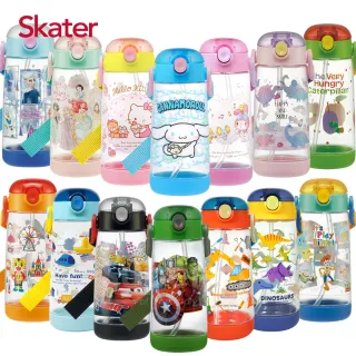 【Skater】透明吸管PET水壺(480ml)