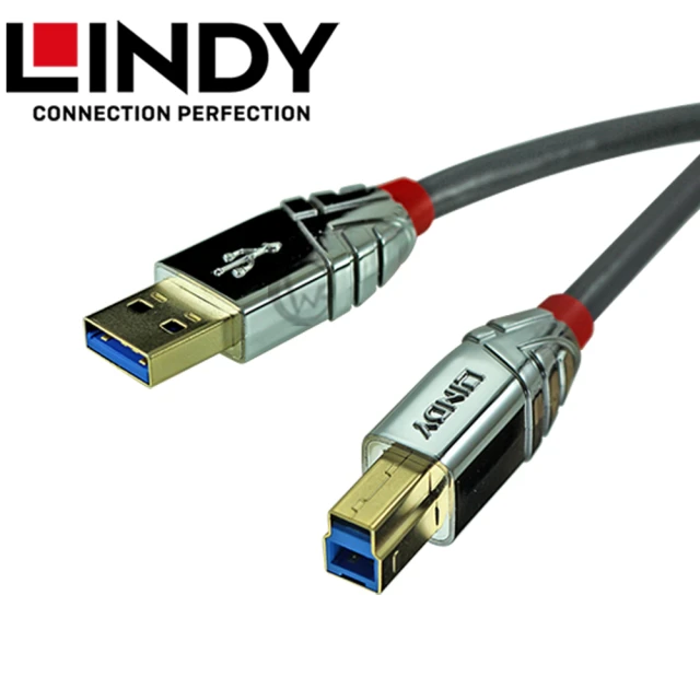 LINDY 林帝 CROMO USB3.0 Type-A/公 to Type-B/公 傳輸線 0.5m 36660