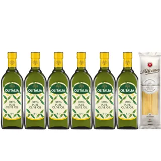 【Olitalia 奧利塔】超值純橄欖油禮盒組(1000mlx6瓶)