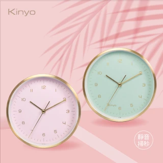 【KINYO】三合一桌掛鬧鐘(優雅香檳金 ACK-7112)