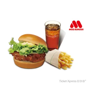 【摩斯漢堡】C123蜜汁烤雞堡+大薯條+大杯冰紅茶(即享券)