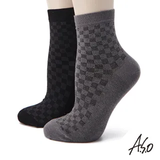 【A.S.O 阿瘦集團】環保抑菌系列短襪－2入組(黑色+灰色)