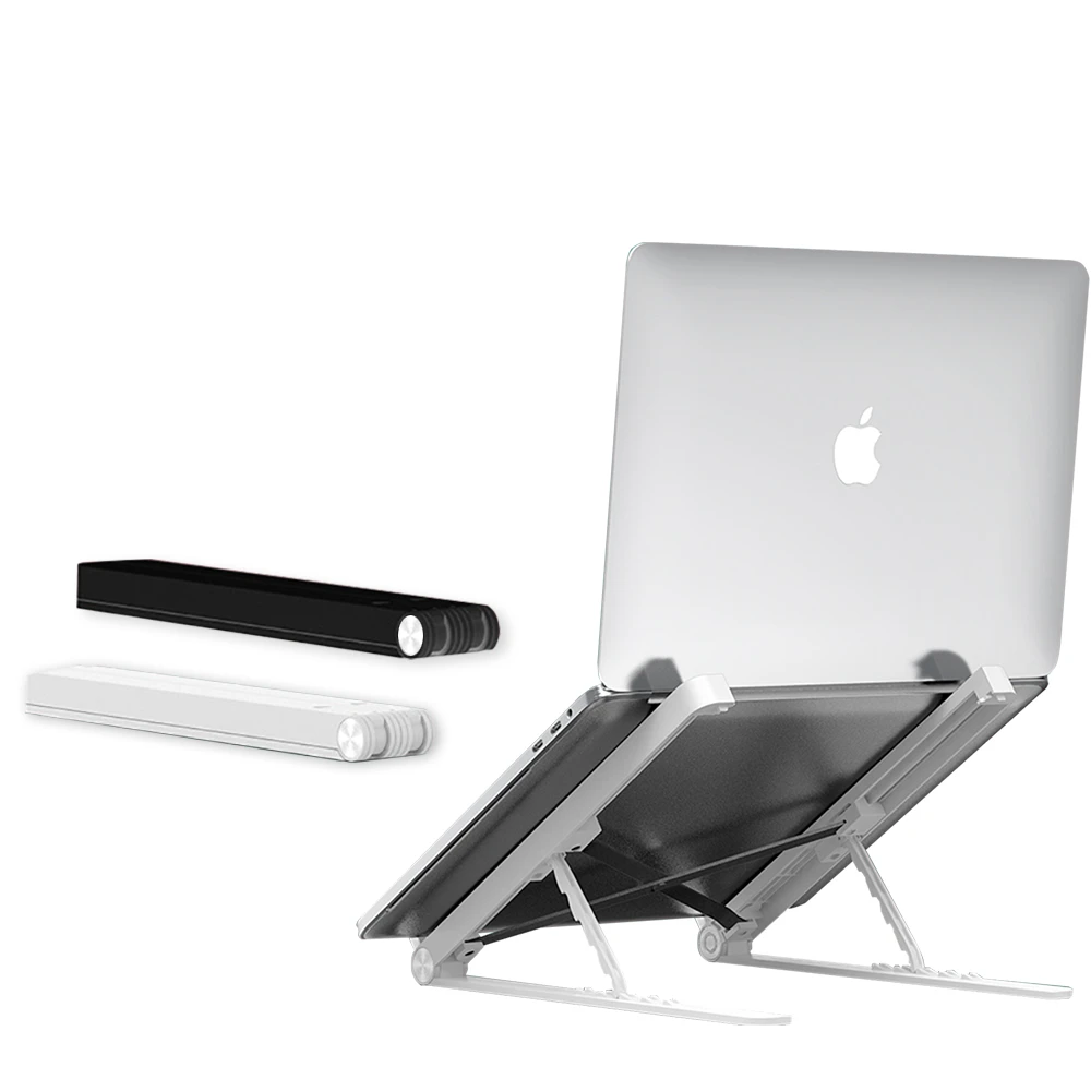 【ANTIAN】Macbook 折疊便攜式散熱筆電支架 筆記本電腦桌面增高架 穩固支撐 可升降墊高架(17吋以下通用)