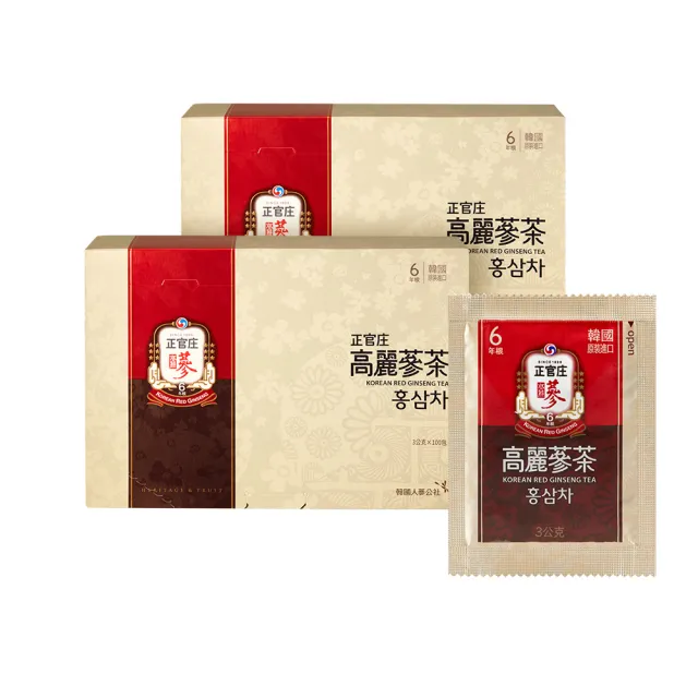 【正官庄】高麗蔘茶2盒組(3g/包x100包/盒)