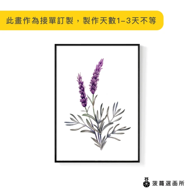 【菠蘿選畫所】紫色浪漫薰衣草-50x70cm(畫/花草植物/盆栽/臥室掛畫/家居佈置/手繪裝飾)