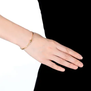 【點睛品】Daily Luxe 12分 18K玫瑰金鑽石手環