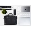 【Jokitech】13吋 13.3吋 Macbook筆電包 通用手提電腦包 筆電保護包 皮革包 黑色(事務包 公事包)