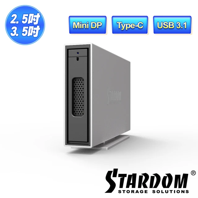 第09名 【STARDOM 銳銨】i310-B31+ USB3.1 Gen2 Type-C 1bay 硬碟外接盒(磁碟陣列)