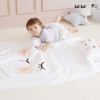 【GGUMBI/MIMIRU】竹纖維防透氣睡墊三件組-童枕+涼被+涼墊(四款可選)