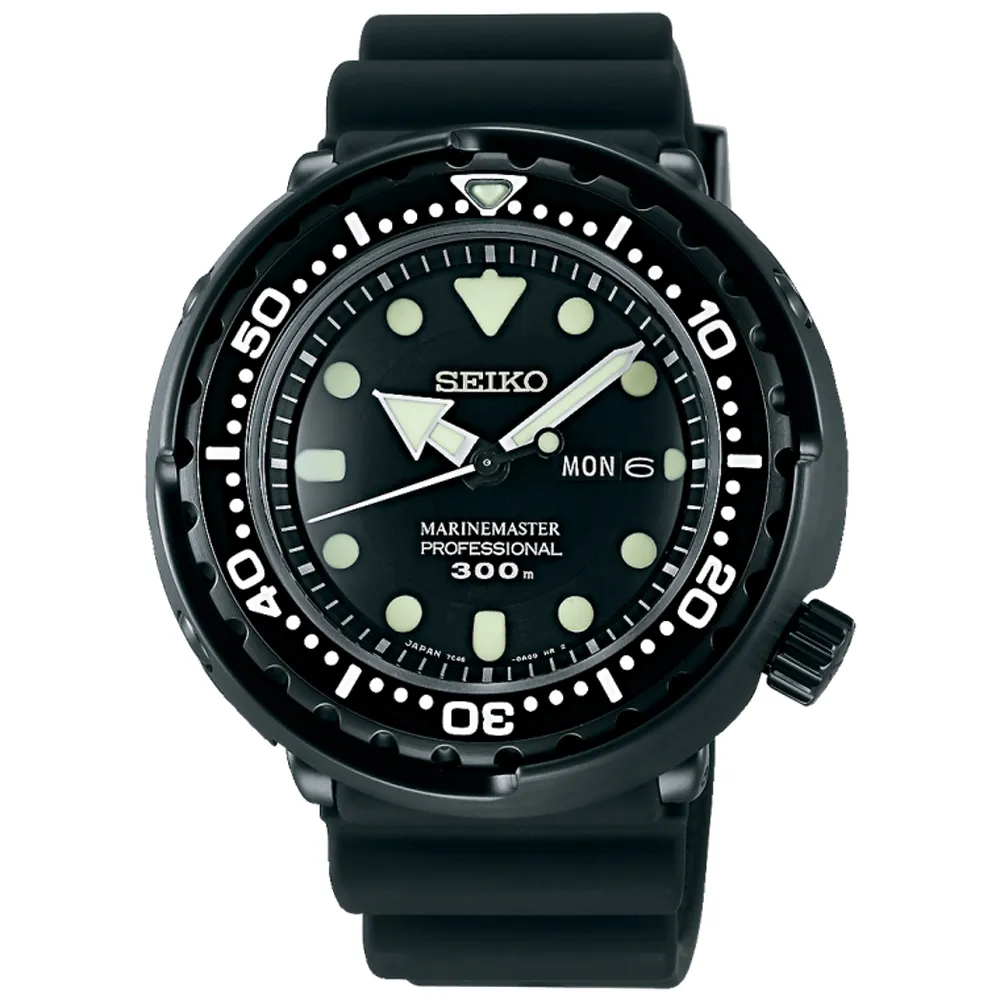 【SEIKO 精工】Prospex 50週年紀念款鮪魚罐頭潛水錶-黑/47.7mm(SBBN035J/7C46-0AG0D)
