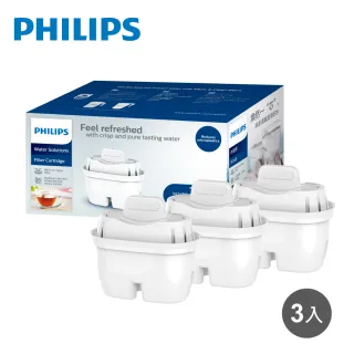 【Philips 飛利浦】超濾濾水壺濾芯*3入-通用版(AWP211)
