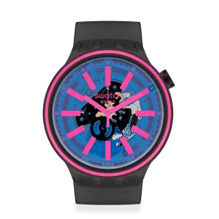 【SWATCH】BIG BOLD光譜系列手錶 BLUE TASTE 亮彩藍(47mm)