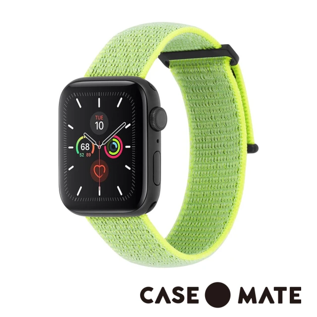 CASE-MATE Apple Watch 42-44mm(尼龍運動型舒適錶帶 - 霓虹綠)