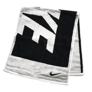 【NIKE 耐吉】Nike Jacquard Towel 35x80cm    運動 毛巾 吸汗 柔軟 黑白(N1001539036MD)