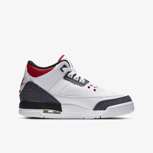 NIKE 耐吉】AIR JORDAN 3 RETRO SE GS FIRE RED DENIM 單寧皮革大童鞋