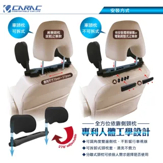 【CARAC】第三代專利調整型頭靠枕（全車系適用）