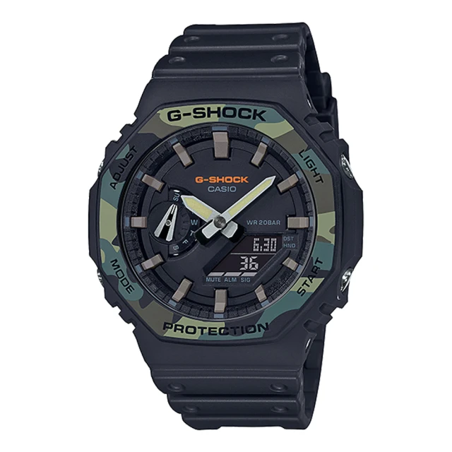 CASIO 卡西歐 G-SHOCK 經典 樹脂錶帶 耐衝擊構造 防水200米 LED照明(GA-2100SU-1A)