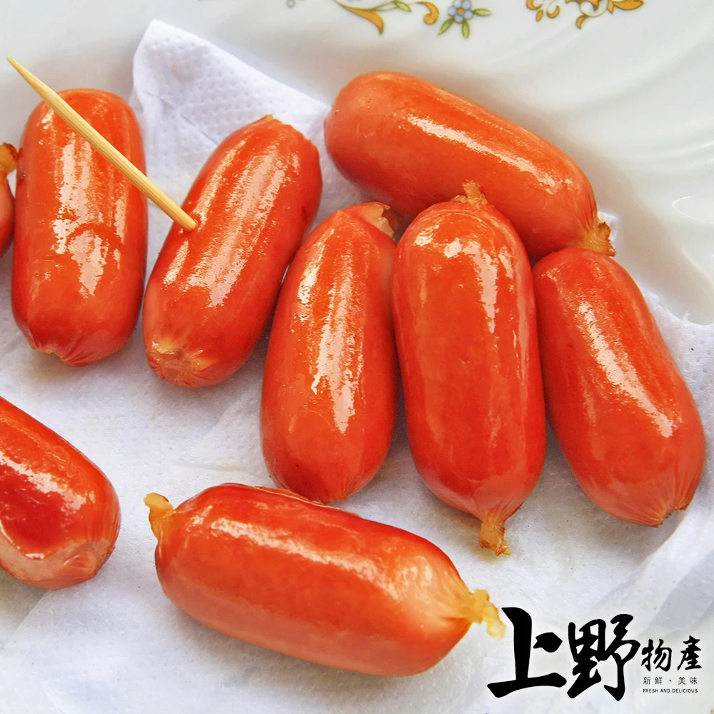 源自日本 時尚創意火腿腸 小肉豆 x6包(250g土10%/包 火腿 熱狗 香腸)