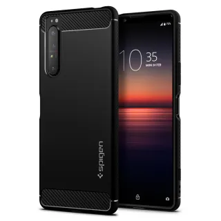 【Spigen】Sony Xperia 1 II Rugged Armor-軍規防摔保護殼-含吊飾孔:黑(SGP)