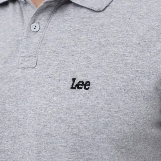 【Lee】經典小Logo 男短袖POLO衫-極簡灰
