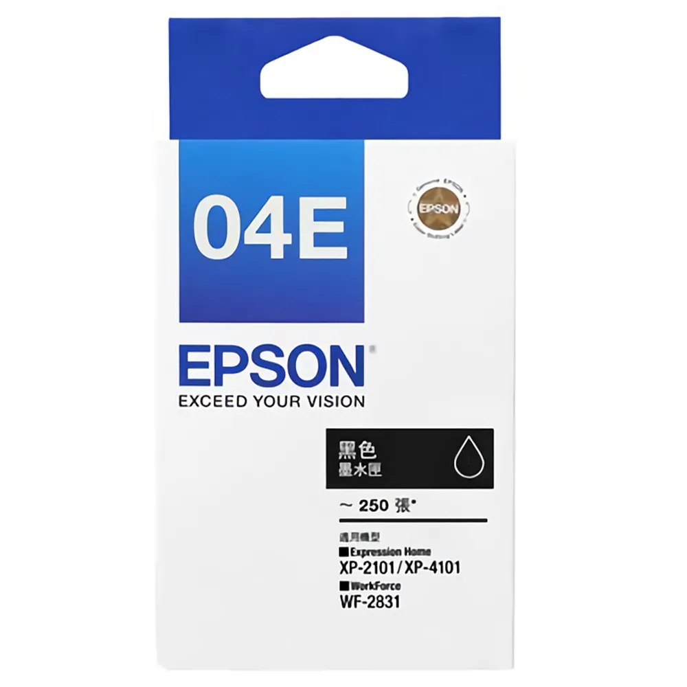 (1黑3彩墨水組)【EPSON】★T04E 原廠1黑3彩墨水匣