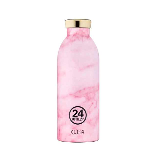 【24Bottles】不鏽鋼雙層保溫瓶 500ml – 粉紅大理石(保溫12小時 保冷24小時)