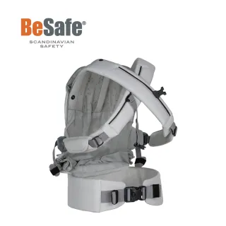 【BeSafe】Haven輕量秒充氣墊腰凳式嬰幼兒揹帶- Leaf薄霧灰