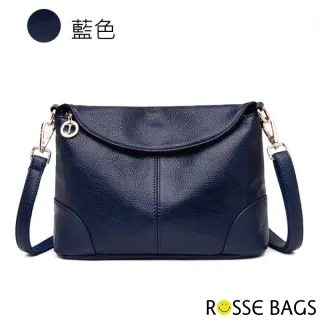 【Rosse Bags】時尚單肩斜背軟皮小方包(現+預  藍色 / 紫色 / 紅色 / 黑色)