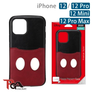 iPhone 12/12 Pro/12 Pro Max/12 Mini 迪士尼 軍規口袋插卡 雙料殼(米奇)