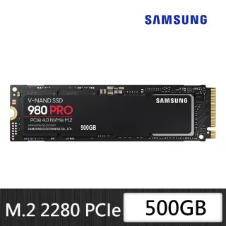 【SAMSUNG 三星】980 PRO 500GB NVMe M.2 2280 PCIe Gen 4x4固態硬碟(MZ-V8P500BW)