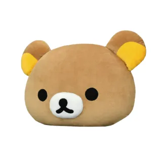【Rilakkuma 拉拉熊】頭型抱枕 靠枕 玩偶 枕頭(San-X 懶懶熊)