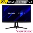 【ViewSonic 優派】XG270QC 27型 2K曲面電競螢幕(16:9/VA曲面/165Hz/HDMI/DP/含喇叭)