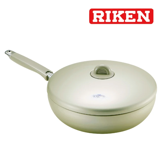 【RIKEN 理研】韓國製不沾鍋平底鍋28cm(含蓋)