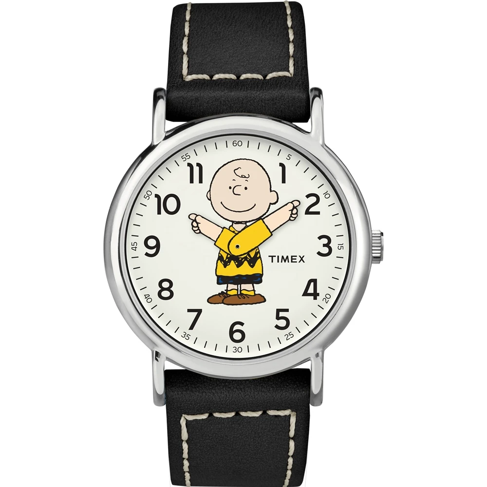 天美時 x SNOOPY 限量聯名系列查理布朗手錶(黑 TXTW2T60900)