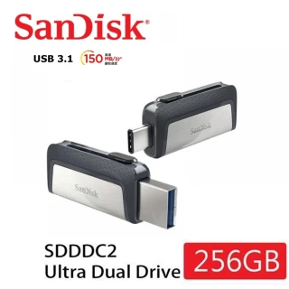 [全新版] 256GB Ultra Dual USB3.1 Type-C OTG(伸縮埠 雙用隨身碟 原廠5年保固)