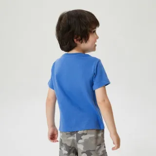 【GAP】男幼童 布萊納系列 活力純棉素色圓領T恤(669948-藍色)