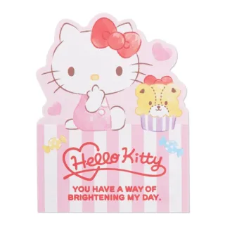 【小禮堂】Hello Kitty 日製 豪華信紙組 附貼紙 信封 便條紙 便箋紙 萬用卡片 《紅 甜點》