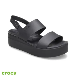 【Crocs】女鞋 布魯克林厚底涼鞋(206453-060)