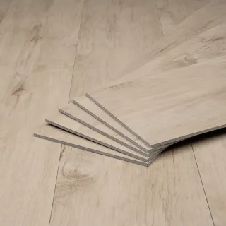 【樂嫚妮】免膠仿木紋地板-加大款 木地板 質感木紋地板貼 LVT塑膠地板 防滑耐磨 自由裁切 10片/0.6坪韓國製